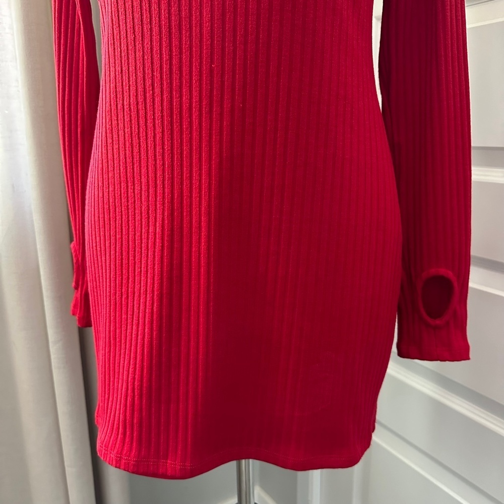 h:ours Julie Ribbed Mini Dress : Medium - Picture 6 of 8